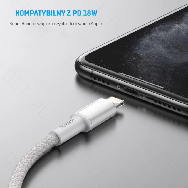 BASEUS Kábel USB-C do Lightning PD 20W 1m Niebieski