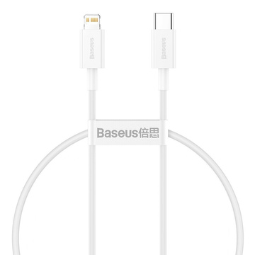 Kabel USB-C do Lightning Baseus Superior Series, 20W, PD, 0,25m (biały)