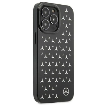 Ochranné puzdro Mercedes MEHCP13LESPBK pre Apple iPhone 13 Pro / 13 6,1" čierne/čierne pevné puzdro Silver Stars Pattern