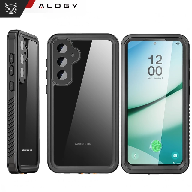 Etui Wodoodporne do Samsung Galaxy S25 Plus Alogy HydroArmor™ IP68 Case z przezroczystym tyłem Pancerna obudowa 360