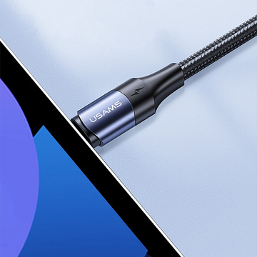 Чорний кабель USAMS USB-C до USB-C 100 Вт PD Fast Charge QC FCP 3 м
