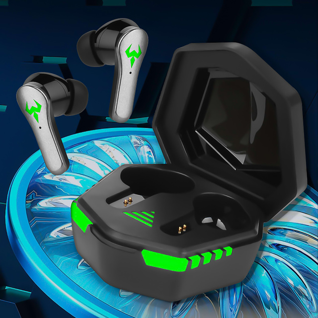 Бездротові навушники Alogy TWS 9D EarPhones Bluetooth 5.2 з док-станцією та мікрофоном PowerBank для геймерів чорні