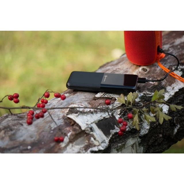 Powerbank Forcell P10k1 10000mAh PD QC 3xUSB LED Slim Czarny