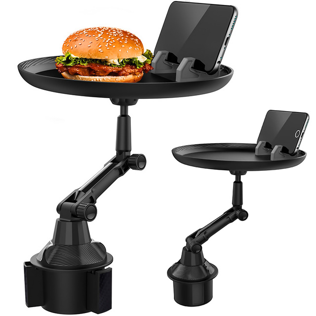 Cestovní podnos na stůl podnos do auta držák telefonu držák na jídlo do auta Alogy Cup Holder Black