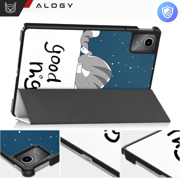Чохол для Lenovo Tab M11 10.95" TB330FU / TB330XU / TB331FC Чохол для планшета Чохол Alogy Book Cover Sleeping Cat Glass Stylus