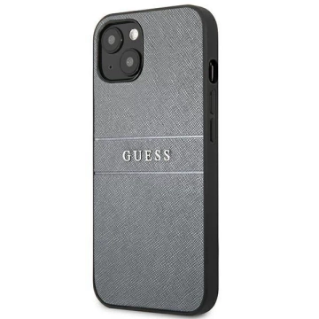 Guess GUHCP13SPSASBGR iPhone 13 mini 5,4" szary/grey Saffiano remienok