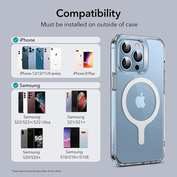 Magnetring ESR HaloLock MagSafe Universal 2er Pack Weiß