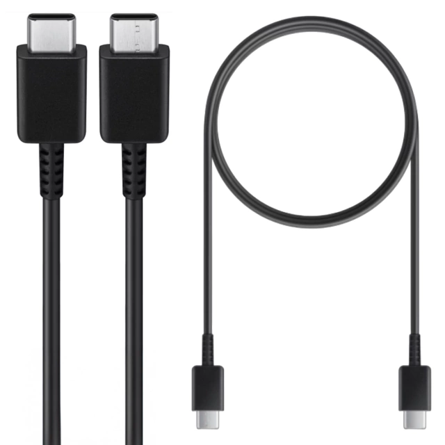 Oryginalny kabel Samsung USB-C do USB-C EP-DW767 do ładowania 1.8m 3A 25W / 45W Czarny