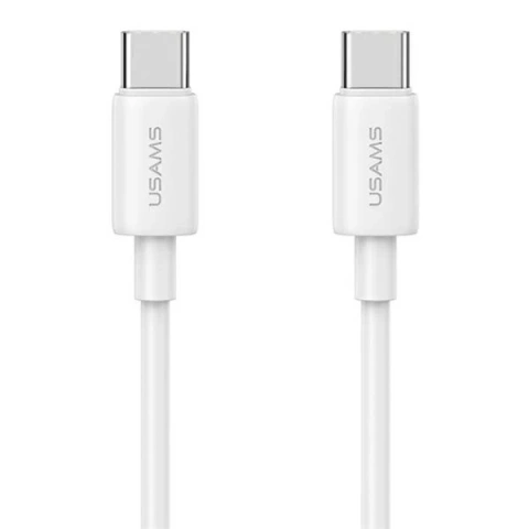 USAMS SJ711 USB-C to USB-C Cable 1m, 60W, White, Fast Charging YD Series