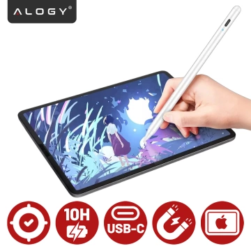 Магнітний стилус Alogy Note & Sketch Pen для Apple iPad Pro/ Air/ Mini White