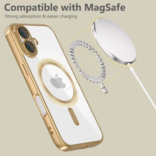 Чохол для iPhone 16e Tech-Protect MagFlex MagSafe Shiny Gold