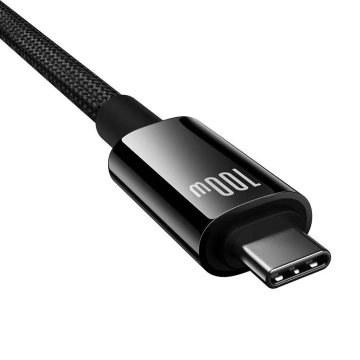 Kábel Baseus Tungsten Gold USB-C na USB-C 100W USB 1,5 m (čierny)