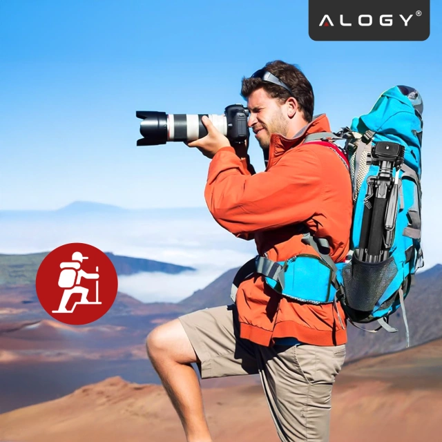 Tripod Photography Tripod Universal Camera Stand 1/4 Camera Phone Holder 170cm Alogy Black