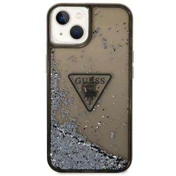 Etui Guess GUHCP14MLFCTPK für Apple iPhone 14 Plus 6,7" Czarny/Black Hardcase Liquid Glitter Palm Collection