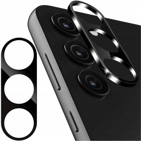 Kovový kryt pre Samsung Galaxy S24 Plus, ochranný kryt na ostrovček fotoaparátu, Alogy Metal Lens, čierny