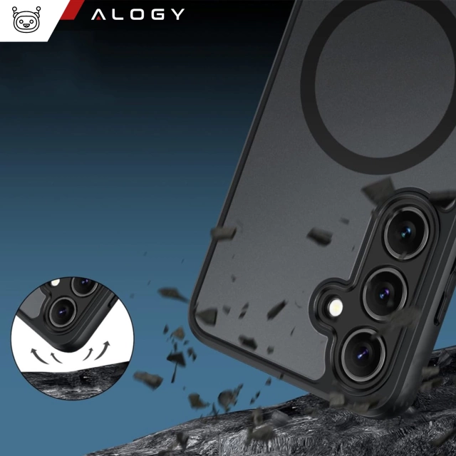 Hülle für Apple iPhone 16 Pro Max Alogy Anti-Shock Hybrid Case für MagSafe Transparent