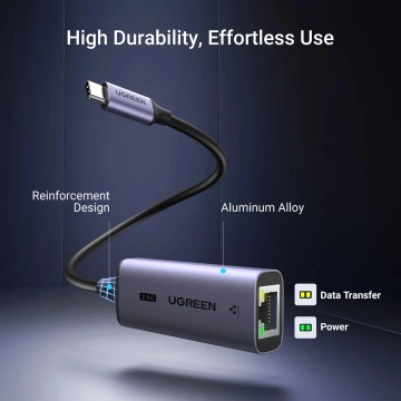 Adapter Ugreen CM648 USB-C auf Ethernet RJ45 2.5G Stecker