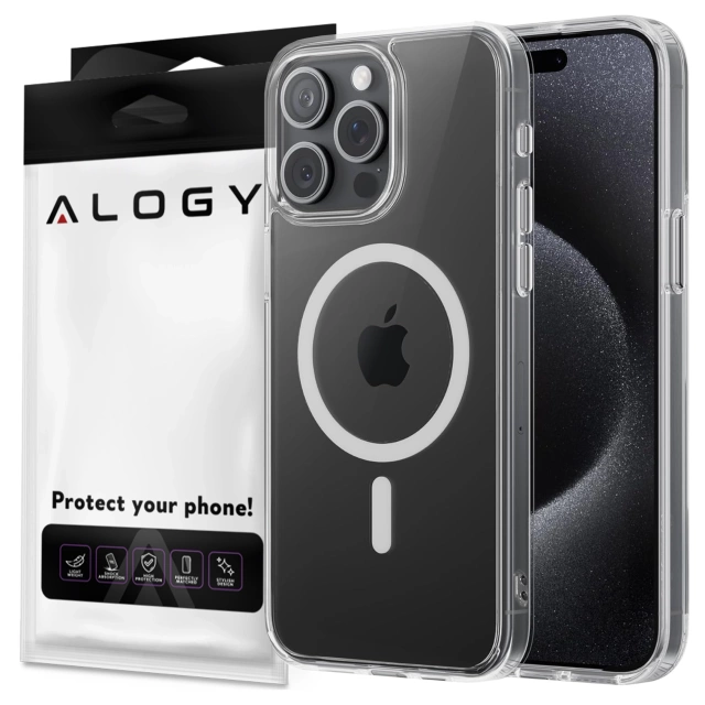 Чохол для Apple iPhone 16 Pro Alogy Anti-Shock Hybrid Case for MagSafe Transparent