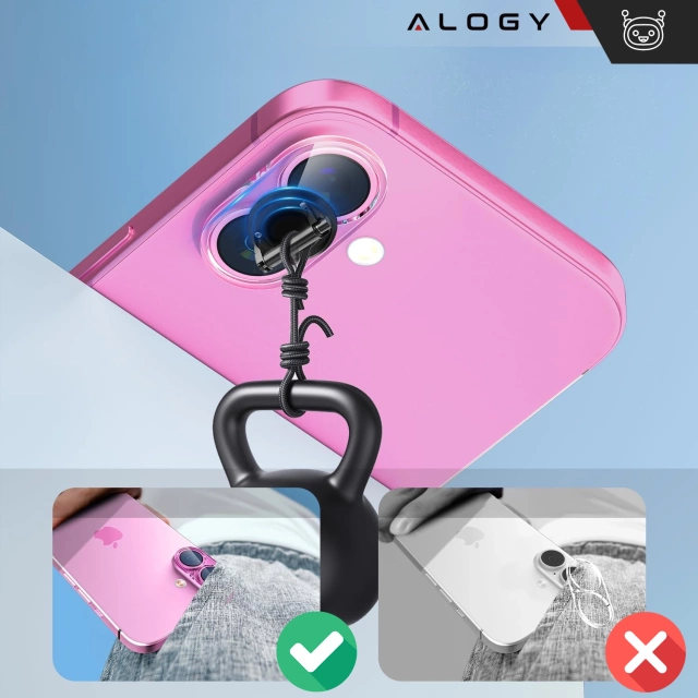 2x sklo na šošovku fotoaparátu pre Apple iPhone 16 / 16 Plus Alogy Lens Protector Pro Transparent