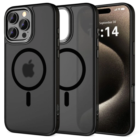 Etui iPhone 16 Pro Max MagEdge MagSafe Case Cover na telefon Matte Black/GunMetal