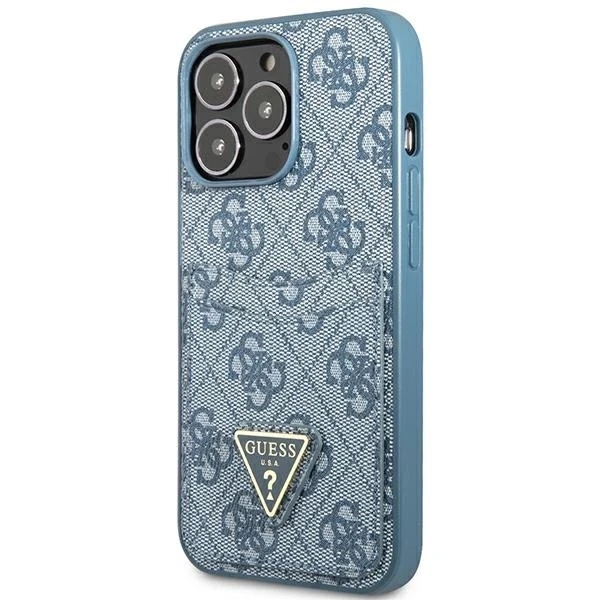 Etui Guess GUHCP13LP4TPB для iPhone 13 Pro / 13 6,1" Hardcase 4G Triangle Logo Card Slot