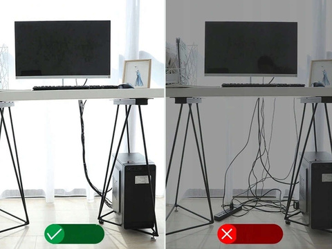 Baseus organizér na suchý zip Circle Velcro Strap 3m Black