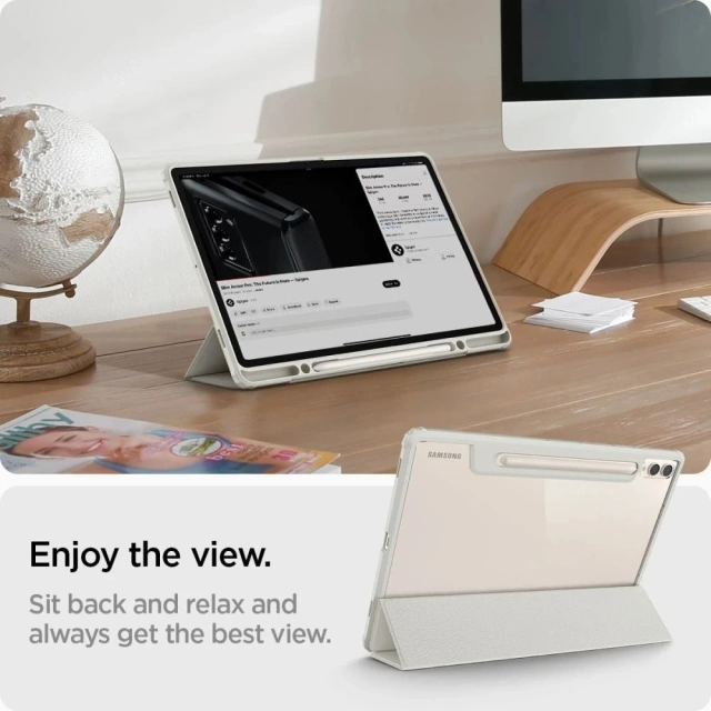 Etui Spigen Ultra Hybrid „Pro“ pro Samsung Galaxy Tab S9 Plus 12.4 X810 / X816B šedá