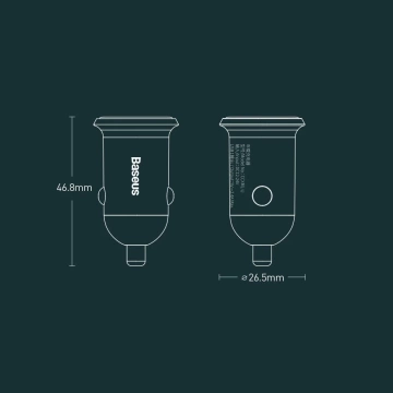 Baseus Grain Pro nabíjačka do auta 2x USB 4,8 A biela (CCALLP-02)