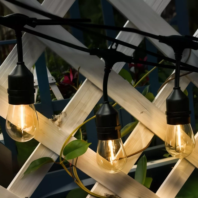 Záhradné girlandové svietidlo 10 LED Balkónové svietidlá do záhrady Vodotesné žiarovky IP44 24V