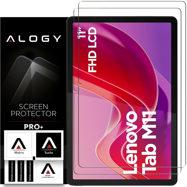 2x загартоване скло для Lenovo Tab M11 10.95" TB330FU/TB330XU/TB331FC для планшета Alogy Screen Protector Pro 9H