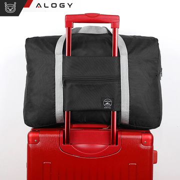 Pánská sportovní taška přes rameno do posilovny na trénink příruční zavazadlo 48x32 látka Alogy Sport Black