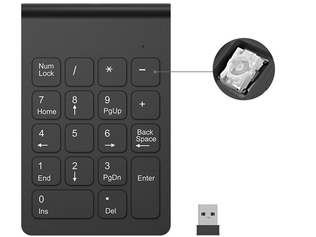 Бездротова USB-цифрова клавіатура для ноутбука Alogy Wireless KeyPad