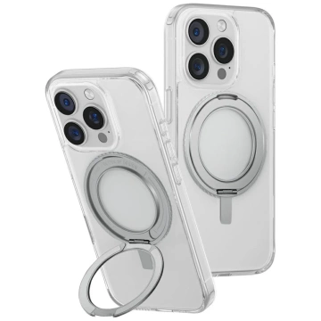 Průhledné otočné pouzdro UNIQ Swivix s 360° stojánkem pro iPhone 16 Pro