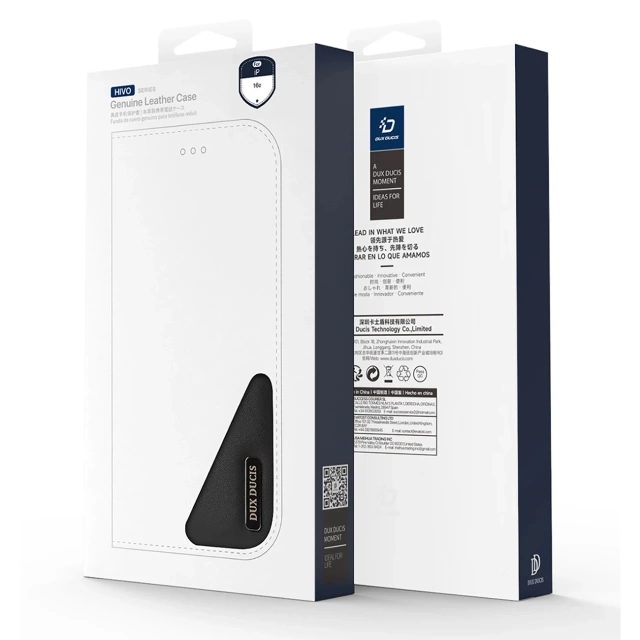Etui ochronne do iPhone 16e Dux Ducis Hivo z klapką i ochroną RFID - czarne