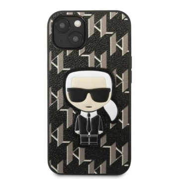 Protective phone case Karl Lagerfeld KLHCP13SPMNIKBK for Apple iPhone 13 Mini 5.4" hardcase black/black Monogram Ikonik Patch