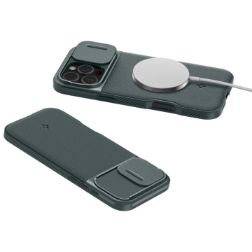 Spigen Optik Armor Mag MagSafe iPhone 16 Pro Max Hülle Green Abyss