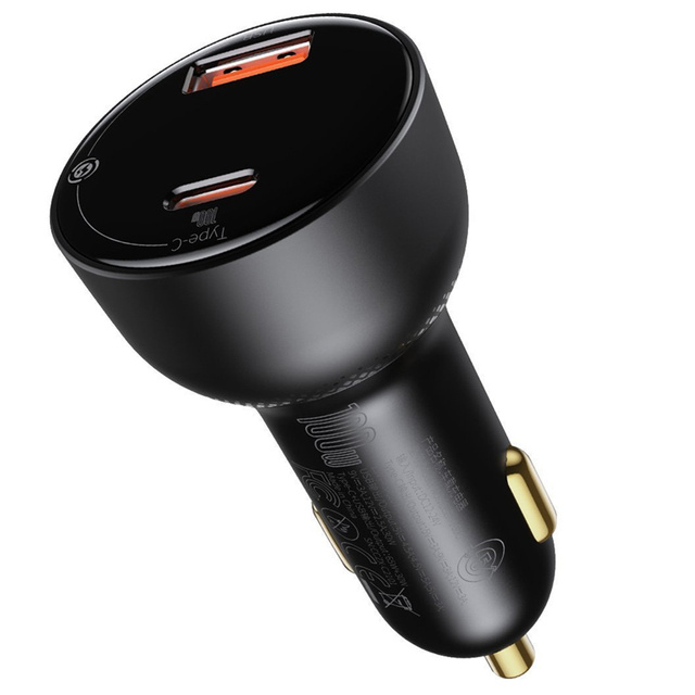 Baseus Superme rýchla autonabíjačka USB USB Type C 100W PPS QC PD Black