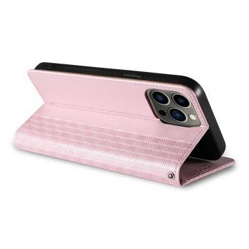 Magnet Strap Case iPhone 13 Pro Max Case Wallet Mini Lanyard Pendant Pink