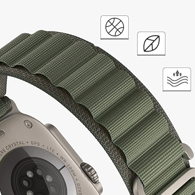 Pasek do zegarka Alogy Sport Strap do Apple Watch 4/5/6/7/8/SE/Ultra (42/44/45/49mm) Zielony