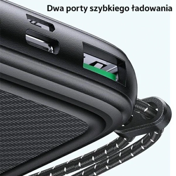 USAMS Powerbank PB56 10000mAh 22.5W 2xQC3.0 PD Fast Charge чорний/чорний 10KCD15101 (US-CD151)