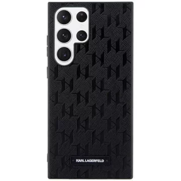 Karl Lagerfeld KLHCS23LSAKLHPK für Samsung Galaxy S23 Ultra S918 Hardcase czarny/black Saffiano Mono Metal Logo