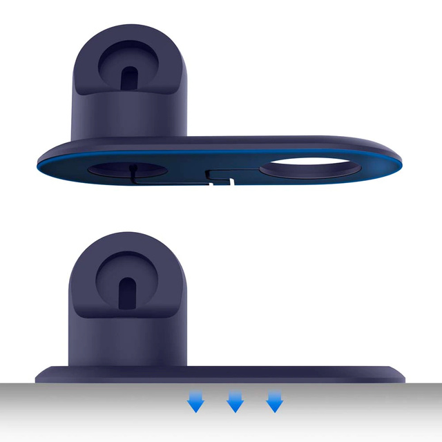 Ladehalterung für MagSafe 2in1 Alogy Ständer für Apple Watch / iPhone 12 13 Marineblau