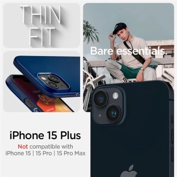Pouzdro Spigen Thin Fit pro iPhone 15 Plus - modré