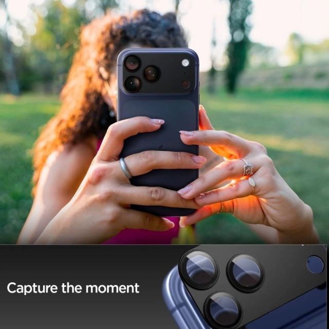 Osłona Aparatu do iPhone 17 Pro Spigen Optik Pro XL EZ Fit Black