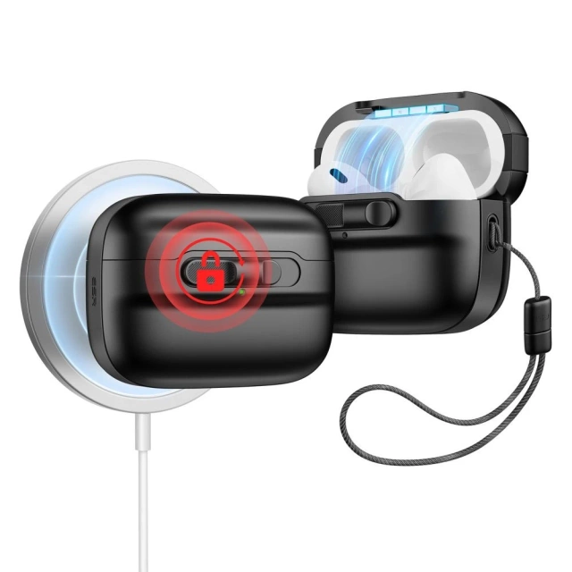 ESR Pulse Halolock MagSafe Hülle für Apple Airpods Pro 1 / 2 Schwarz