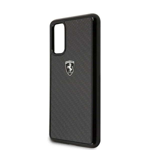 Pevné puzdro Ferrari pre Samsung Galaxy S20 black/black Carbon Heritage