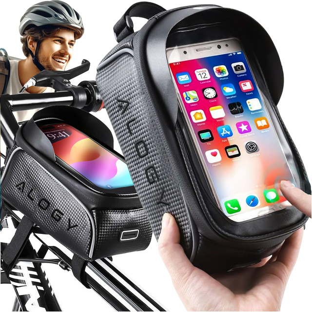 Taška na kolo Alogy Pannier 2L pro držák telefonu na kolo do 6,7" na rámu Černá