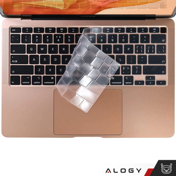 Alogy Schutzhülle Silikon Tastaturabdeckung für Apple Macbook Air 13 M1 2019-2020 Transparent