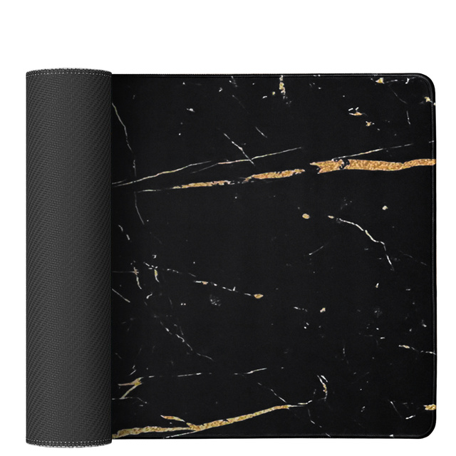 Desk pad for mouse keyboard Anti-slip gaming protective mat XXL 90x40 Alogy Marble black