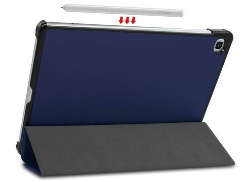Alogy Book Cover Case pro Samsung Galaxy Tab S6 Lite 10.4 P610 / P615 Navy Blue Glass